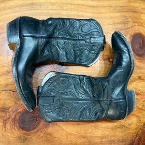 Stewart Leather Boots Mens 10 1/2 B Cowboy Western Vintage 1977